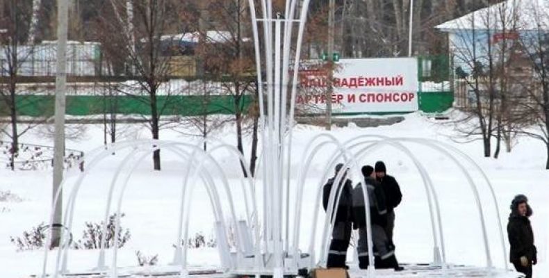 Фонтан желаний в Бердске начал работать в «зимнем» режиме