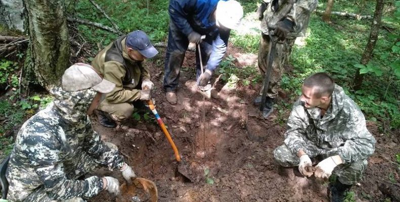 Подняли останки 19-летнего бойца поисковики из Бердска