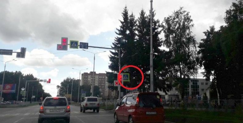 Дорожники подрезали лапы ели, закрывавшие знаки на улице Лунной в Бердске
